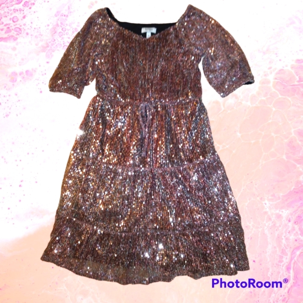 Sequined Girls Party Dress